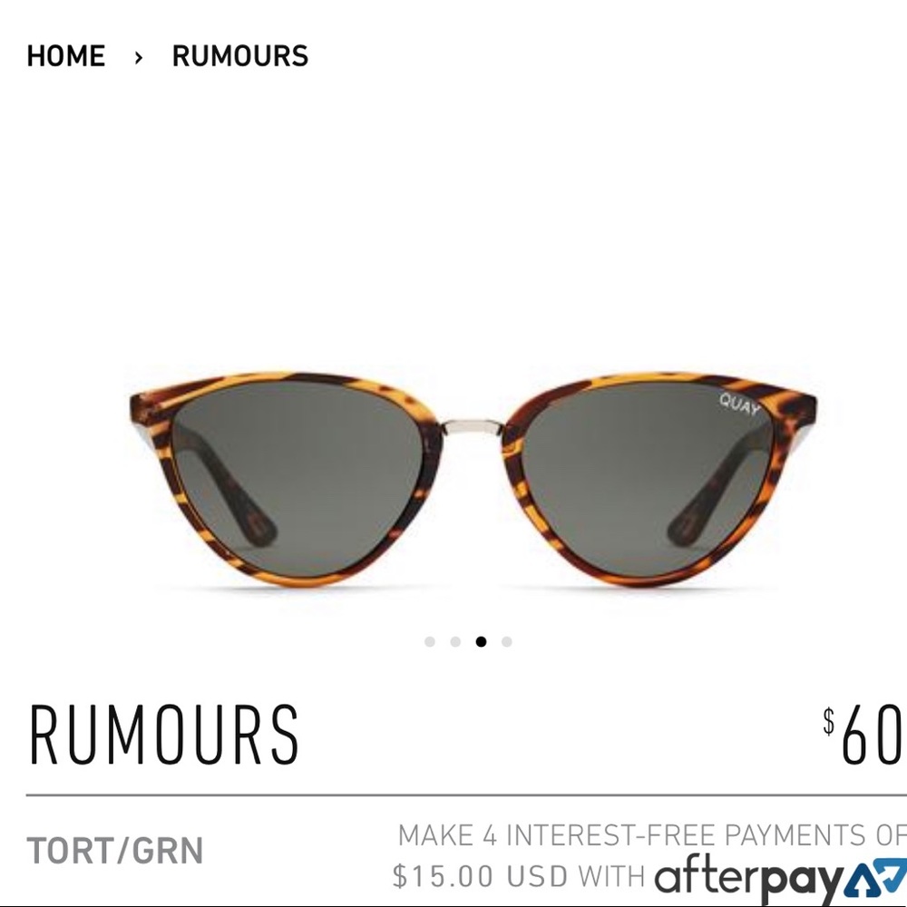 Brand new Quay Rumours Sunglasses (Tort)